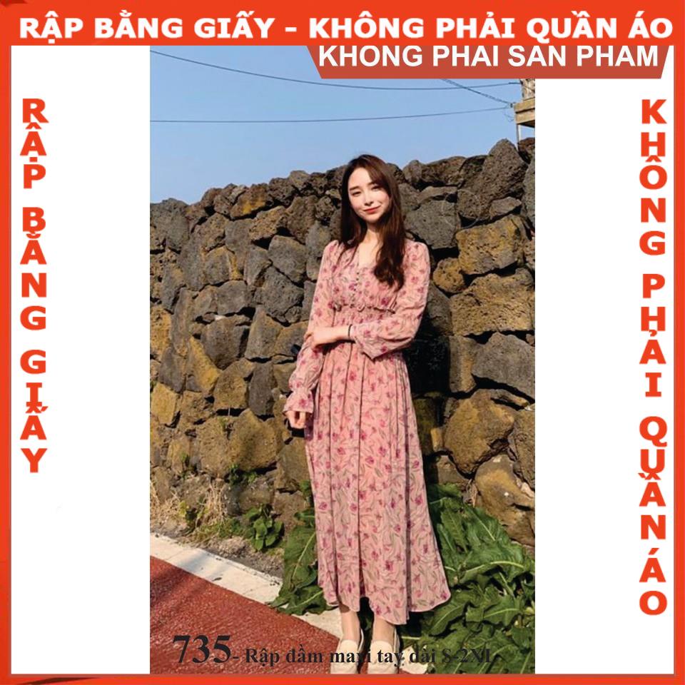 Rập giấy A0 mã 735 - rập đầm maxi
