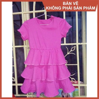 Rập giấy A0 đầm bé gái mã R332