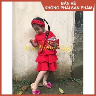 Rập giấy A0 đầm bé gái mã R332