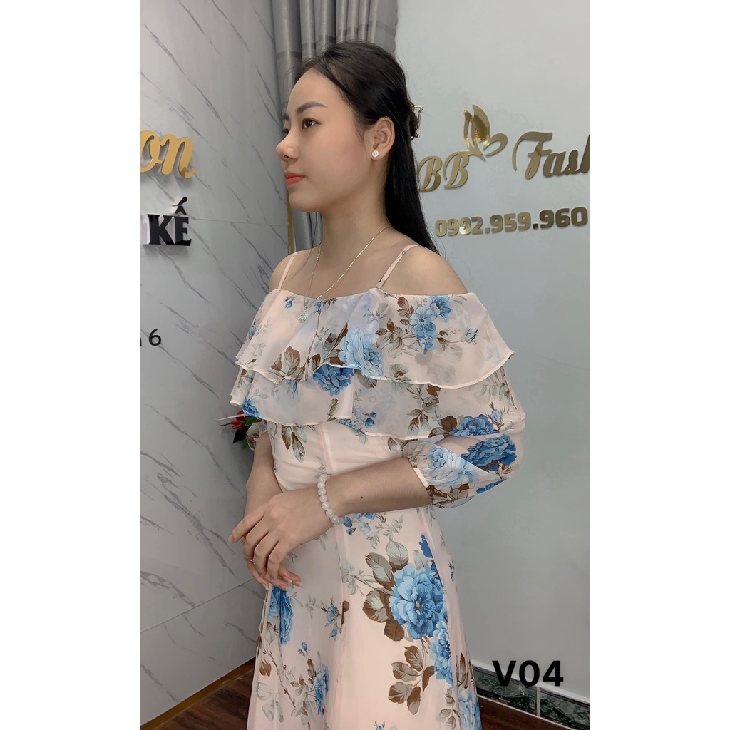 Rập giấy A0 mã 1296 - đầm tay dài trễ vai 7 mảnh