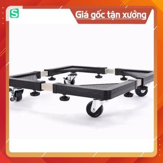 Kệ inox chân máy giặt tủ lạnh đa năng chống rung lắc loại có bánh xe