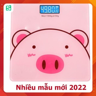 Cân điện tử sức khỏe - cân heo hồng- đo nhiệt độ phòng