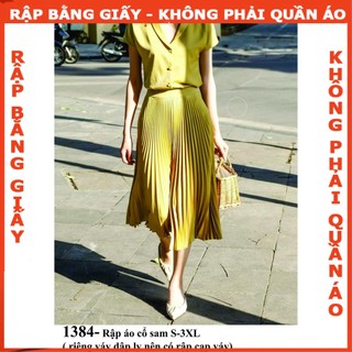 Rập giấy A0 áo cổ sam tay liền mã 1384