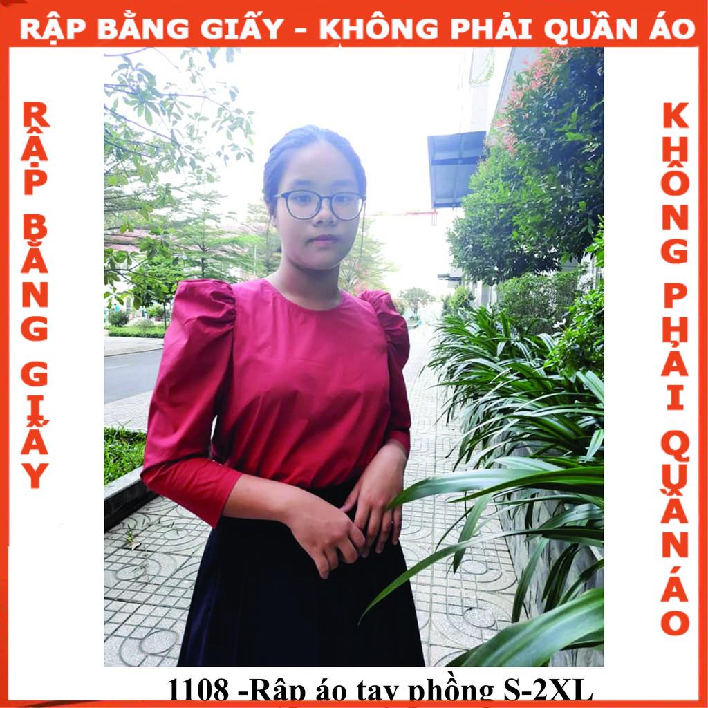 Rập áo tay phồng lỡ mã 1108- giấy A0 (BẢN VẼ)