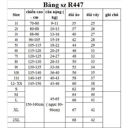 Rập giấy A0 mã R447 - set vest bé gái
