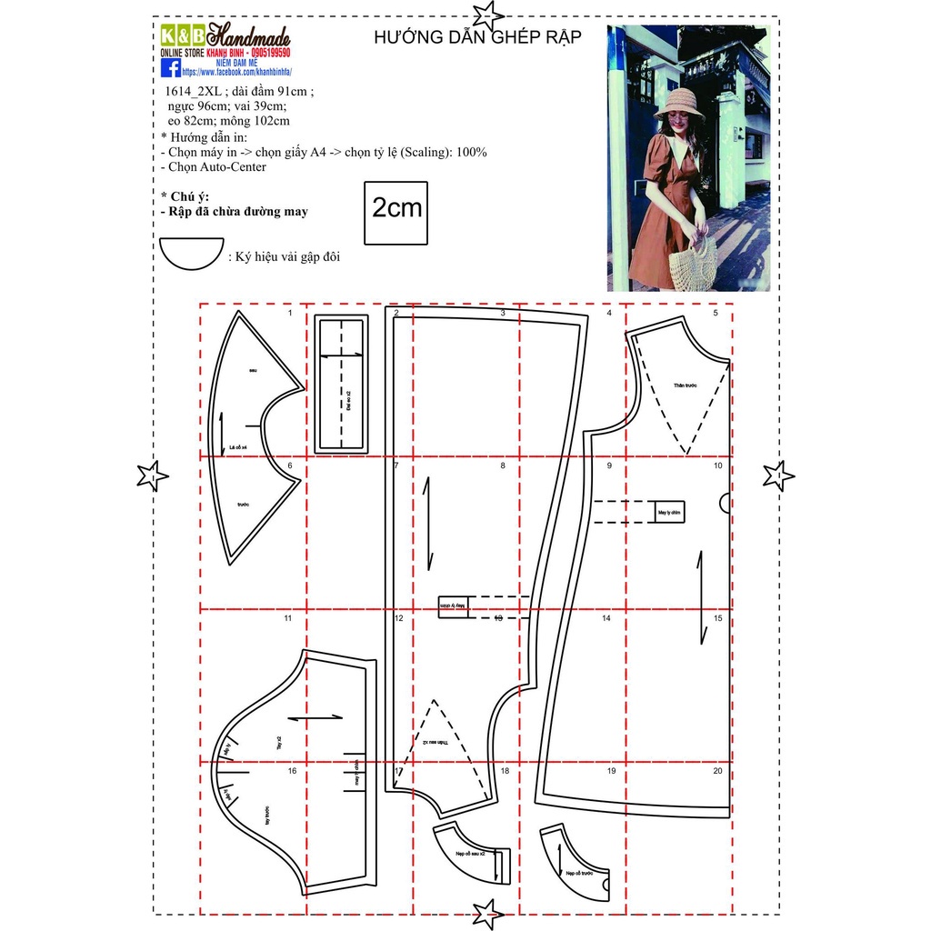 Rập giấy A0 mã 1614 - không phải quần áo