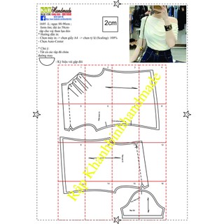 Rập giấy a0 mã 1605 - rập áo thun trễ vai