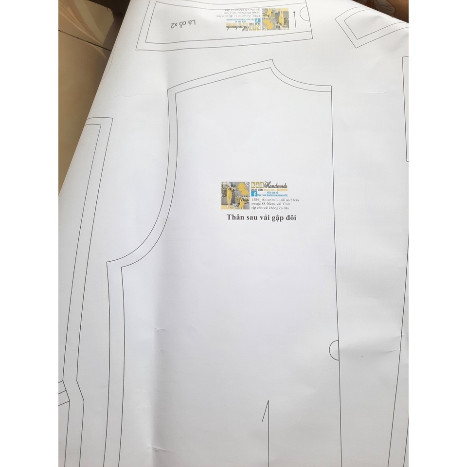 Rập giấy A0 mã 1584 - rập bộ sơ mi