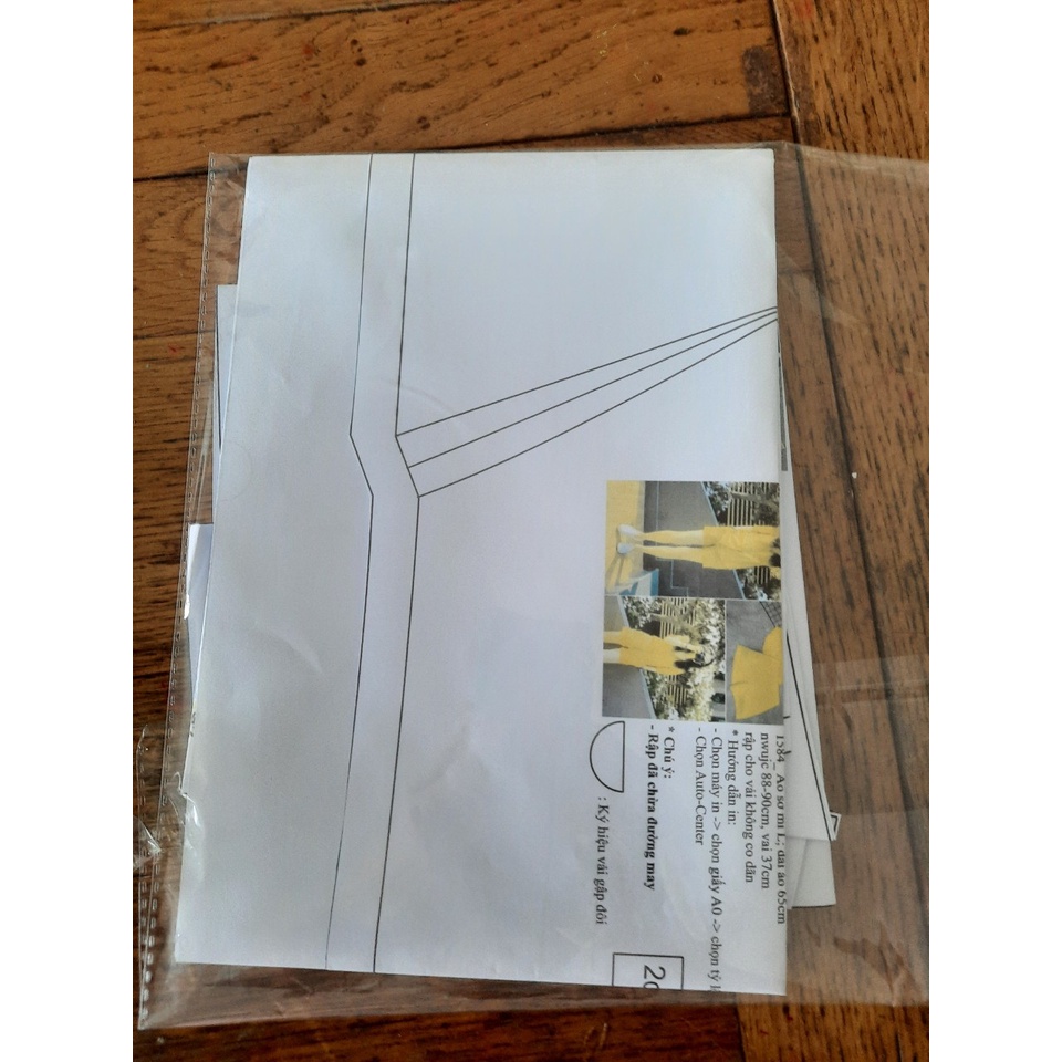 Rập giấy A0 mã 1584 - rập bộ sơ mi