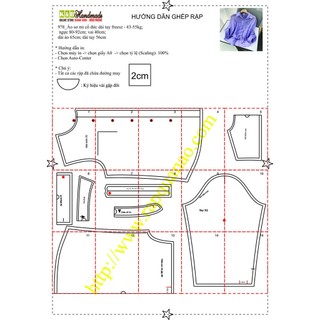 Rập giấy mã 978 - Rập áo sơ mi (BẢN VẼ)