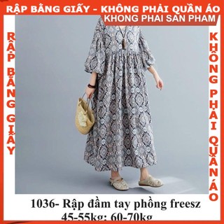 Rập giấy mã 1036- Rập đầm tay phồng lửng (BẢN VẼ)
