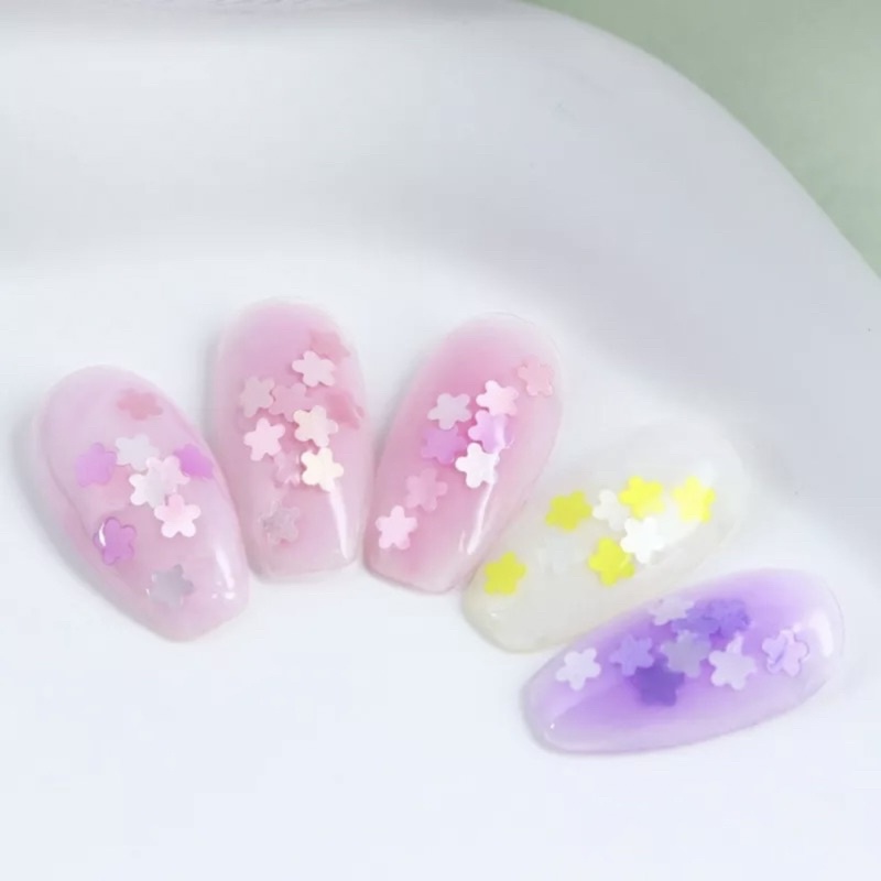 Nhũ hoa mix ẩn móng tone Hàn