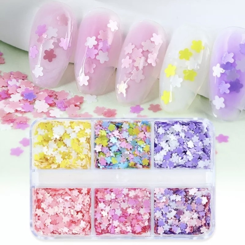 Nhũ hoa mix ẩn móng tone Hàn