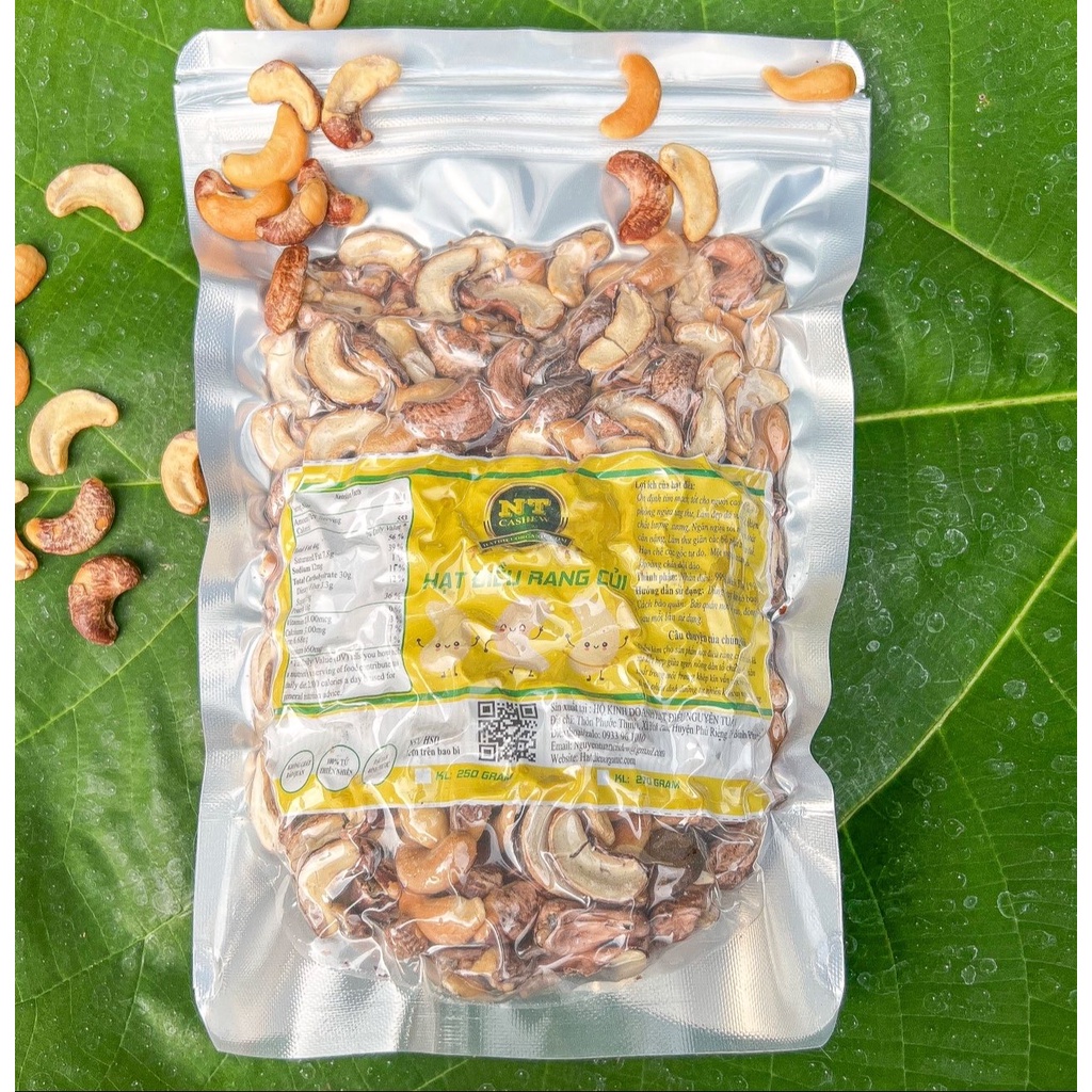 Hạt điều vỡ rang muối chuẩn hàng hạt truyền thống Bình phước 500GRAM