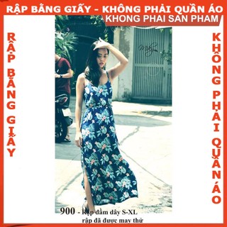 Rập đầm dây dáng suông - Rập giấy A0 mã 900 (BẢN VẼ)