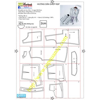 Rập bộ short cổ bẻ - Rập giấy A0 in màu mã 492 (BẢN VẼ)
