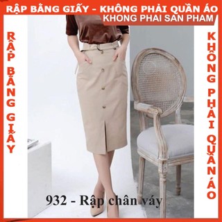 Rập giấy mã 932 - Rập chân váy (BẢN VẼ)