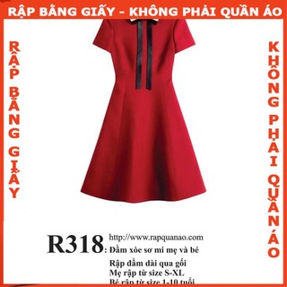 Rập đầm sơ mi - Rập giấy mã R318 mẹ (BẢN VẼ)