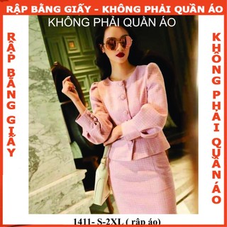Rập giấy a0 mã 1411 - rập áo tay phồng