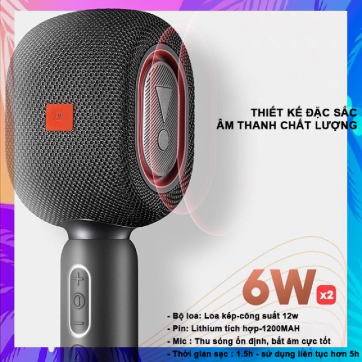 P̷H̷Ụ̷ ̷K̷I̷Ệ̷N̷ ̷S̷Ố̷ – Micro Hát Karaoke Bluetooth KMC500 Phiên Bản Thần Tượng, Kèm Loa Cao Cấp, Chất Lượng Âm Thanh T