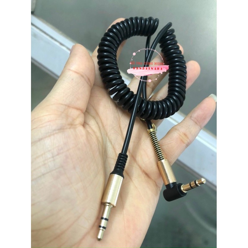 Dây nối loa 2 đầu 3.5 lò xo 1 cong 1 thẳng Hà Nội
