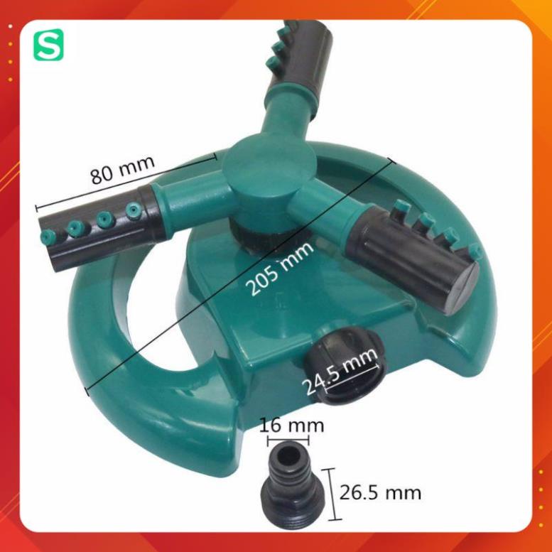 Vòi Phun Thủy Lực Xoay 360 Độ Tự Động Tưới Vườn, Vòi Tăng Áp Xoay 360 Độ Tưới Cây