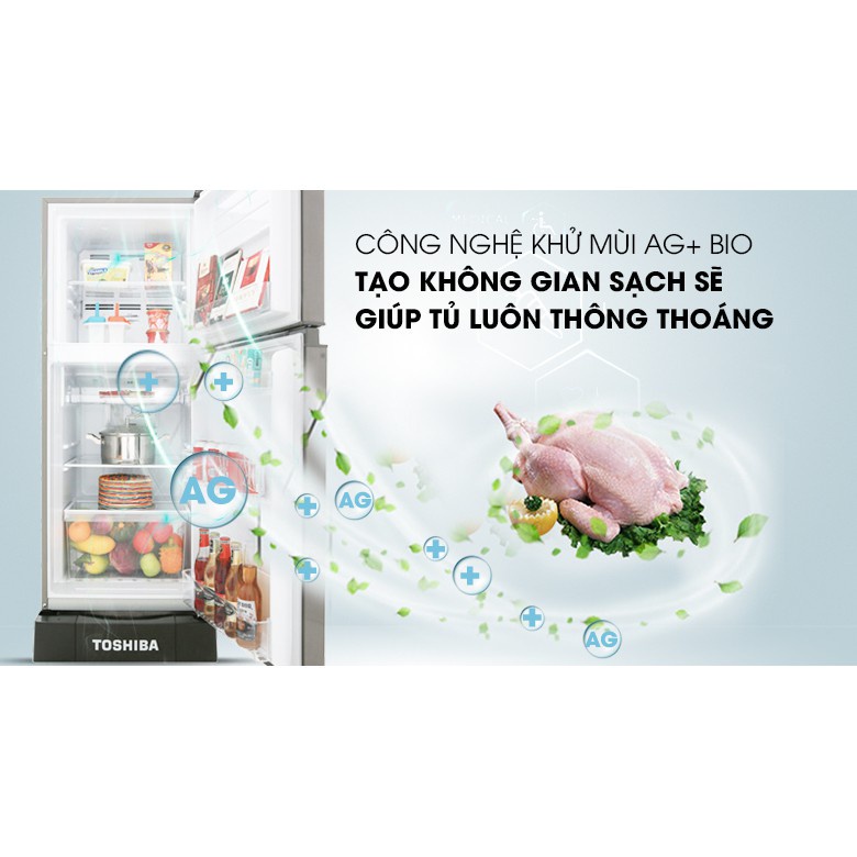 Tủ lạnh Toshiba Inverter 194 lít GR-A25VS  chính hãng   Mới 100%