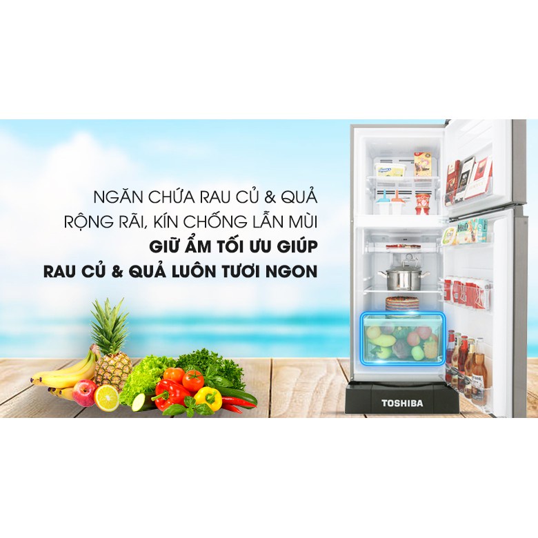 Tủ lạnh Toshiba Inverter 194 lít GR-A25VS  chính hãng   Mới 100%