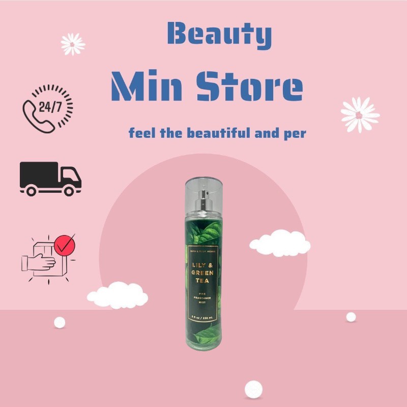 Xịt Thơm Toàn Thân Body Mist BBW - LILY & GREEN TEA