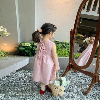 Váy bèo cổ dây buộc lưng cho bé
