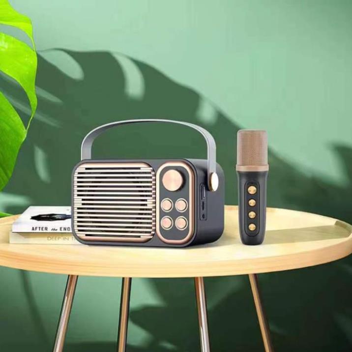 Loa mini karaoke kèm mic YS-104 bluetooth Không dây,kèm 01 mic hát công suất 6W,Bass cực chuẩn,loa bluetooth hát karaoke