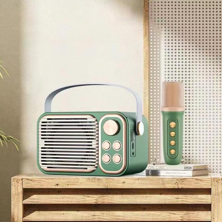 Loa mini karaoke kèm mic YS-104 bluetooth Không dây,kèm 01 mic hát công suất 6W,Bass cực chuẩn,loa bluetooth hát karaoke