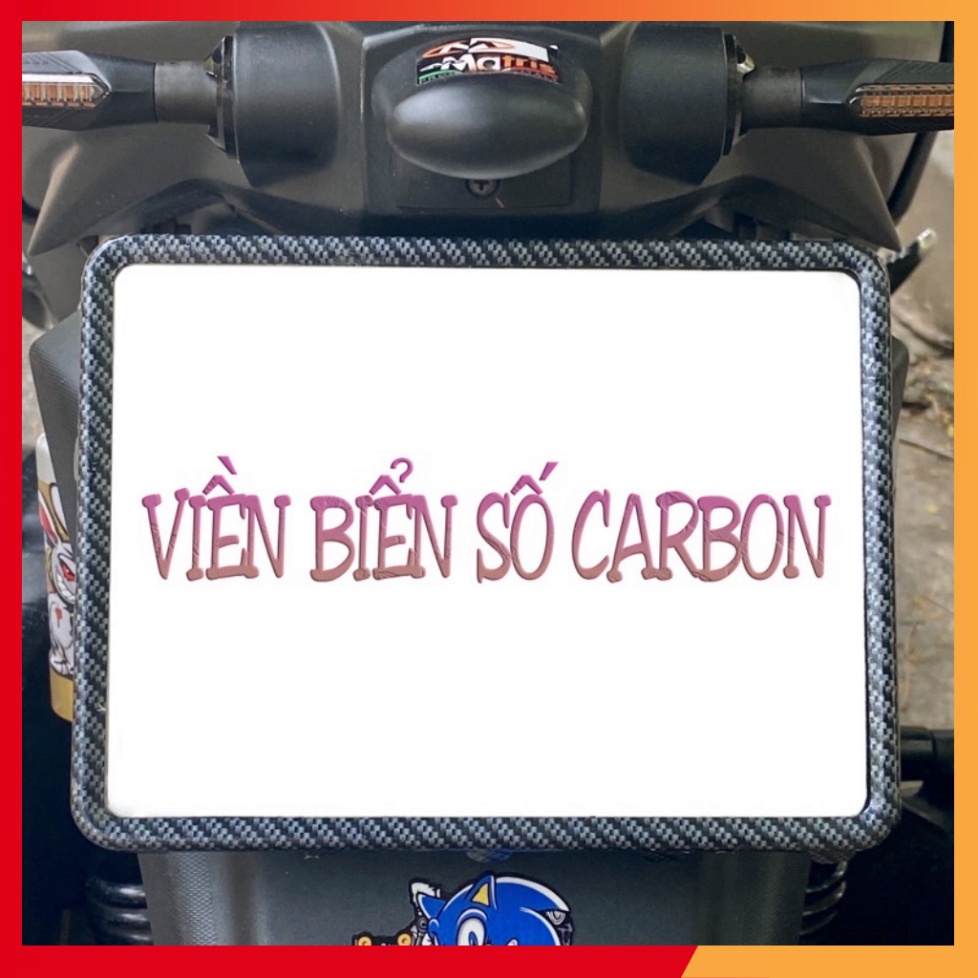 Khung Viền Biển Vân Carbon Bền Màu Cho Xe Máy Có Sẵn Mica Bảo Vệ Full bộ