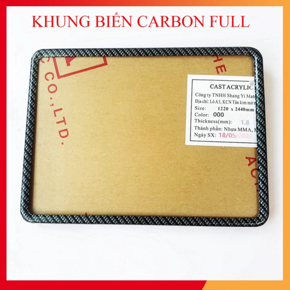 Khung Viền Biển Vân Carbon Bền Màu Cho Xe Máy Có Sẵn Mica Bảo Vệ Full bộ