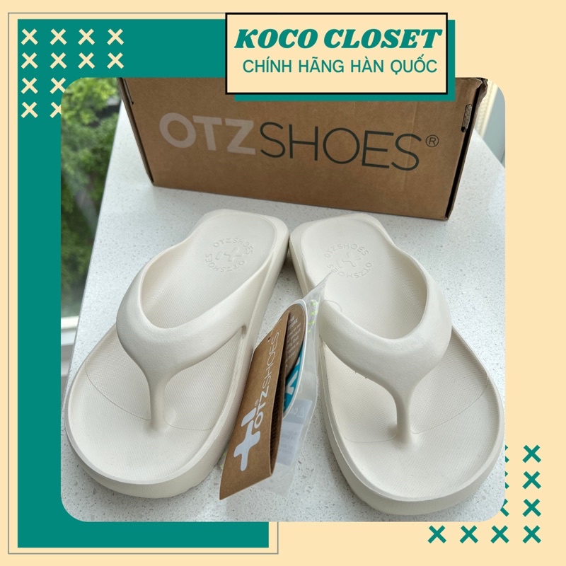 (Chính hãng) Dép kẹp Otz Jelly Foam Flip Flops màu Ivory Trắng Ngà