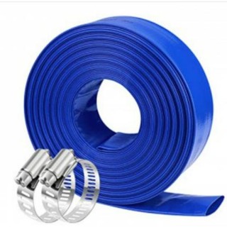 Ống bơm nước vải bạt đúc phi 60 - ống bạt cốt vải dù tải nước bơm nước màu xanh