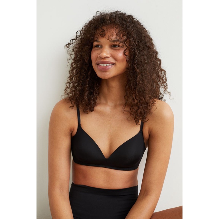 Set 2 bra không gọng đen/be 0557994003 HM H&M_authentic JP