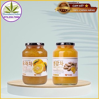 Combo 1 lọ mật ong chanh 1kg + 1 lọ mật ong gừng 1kg hàn quốc