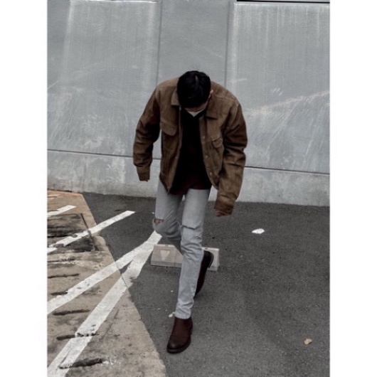 QUẦN JEANS NAM SKINNY XÁM TRO RÁCH GỐI TALURETRO a124 a4 q8 | BigBuy360 - bigbuy360.vn