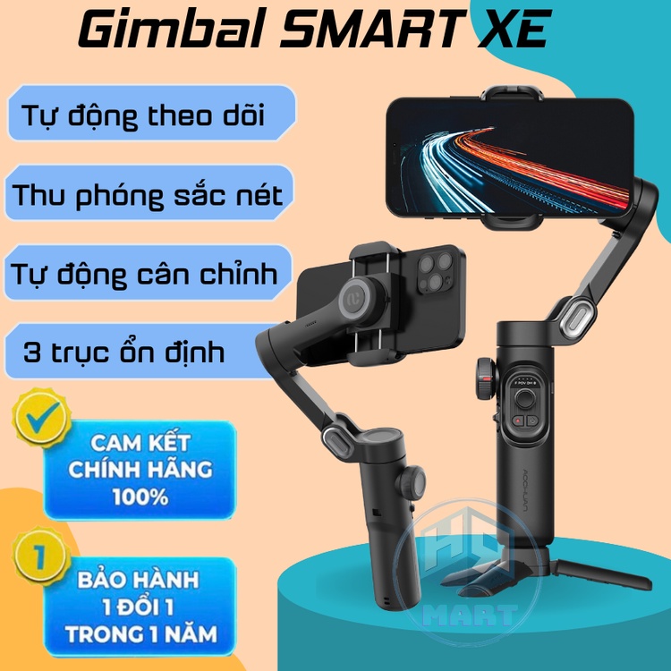 Gimbal chống rung chính hãng Smart XE, Tay cầm gymbal hỗ trợ quay phim, chụp ảnh chuyên nghiệp cho cả IOS / Android