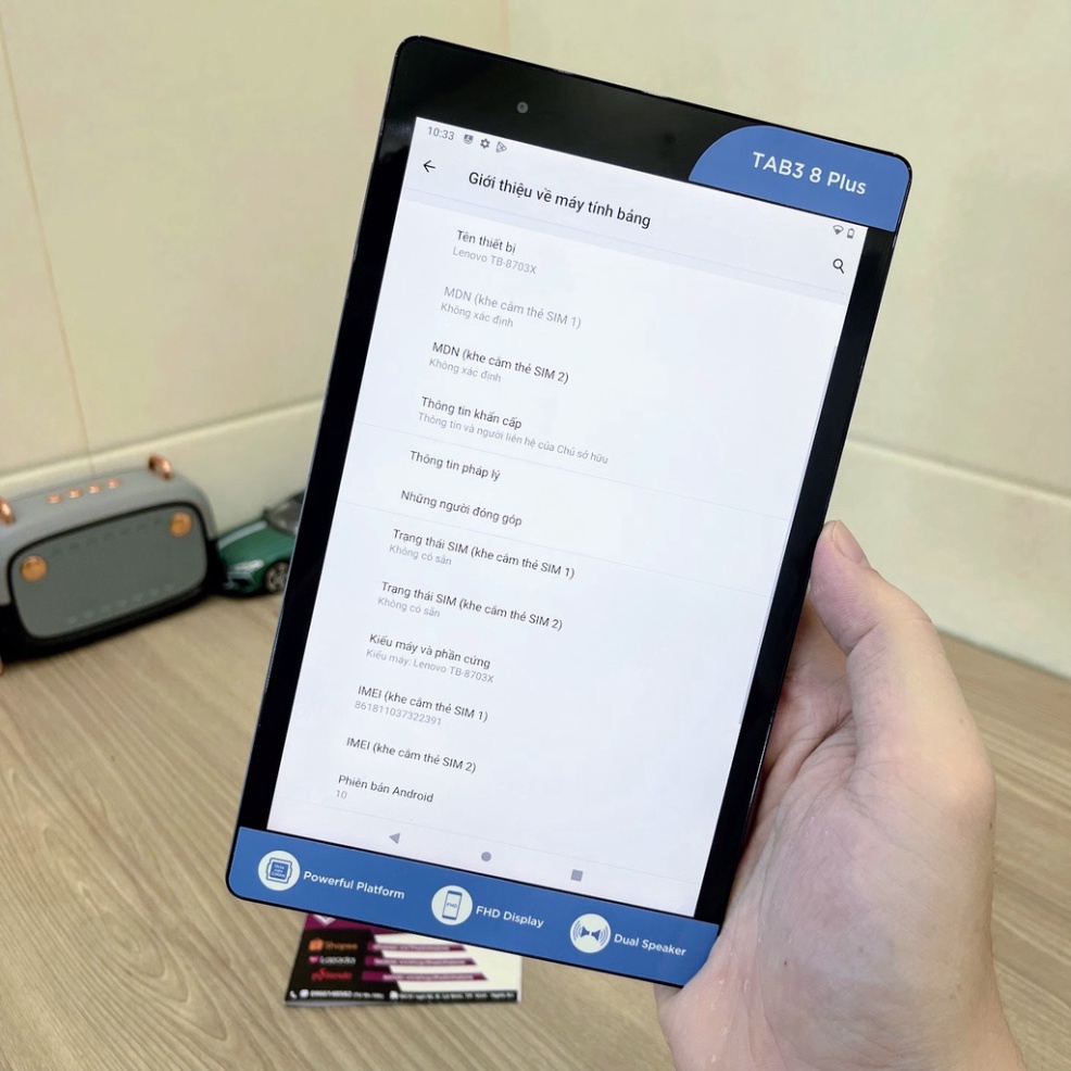 Máy tính bảng Lenovo Tab 3 8 Plus FullBox - có 4G nghe gọi như điện thoại | BigBuy360 - bigbuy360.vn