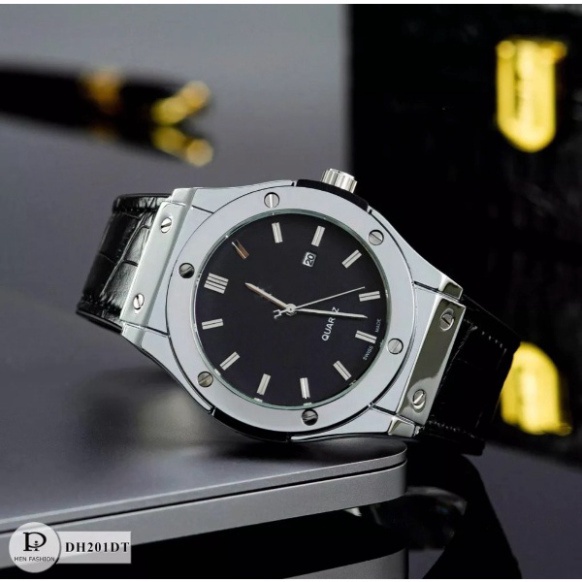 Đồng hồ nam nữ hugi HB size 42mm - 38mm, dây da.