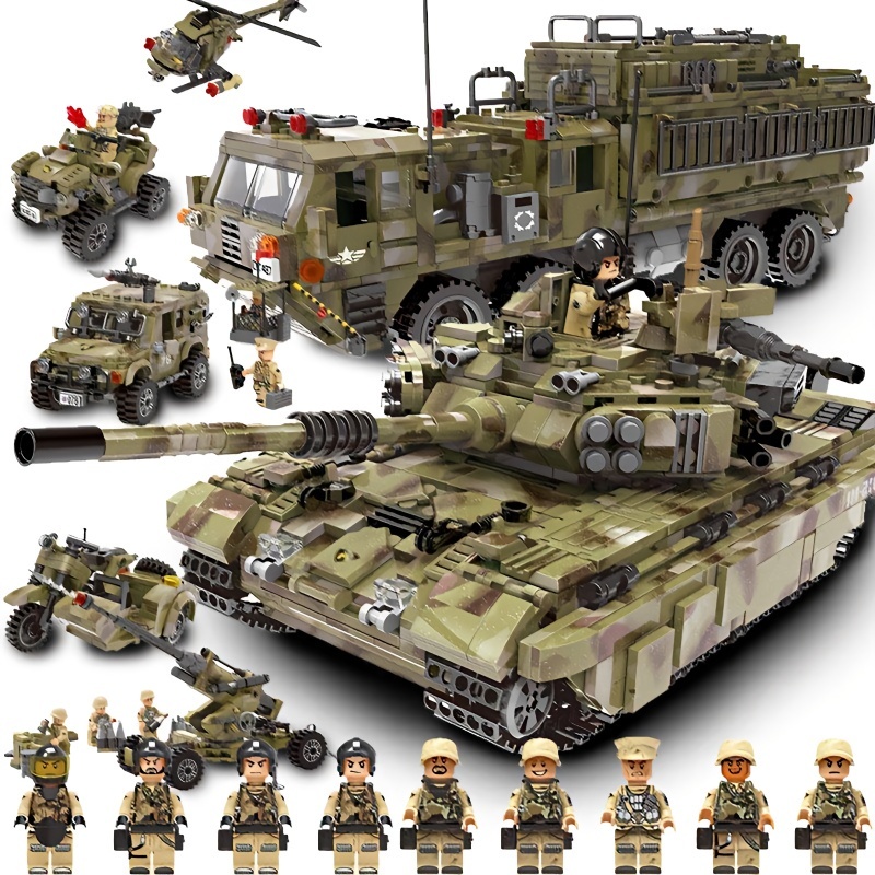 Đồ Chơi Lắp Ráp Lego Phantom Ninja Họa Tiết Da Báo Xe Tăng Áo Giáp King of Marine Cho Trẻ Em E