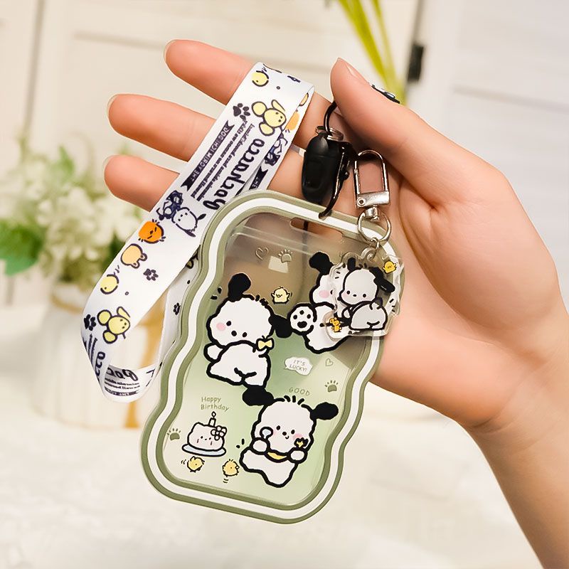 Pacha Móc Khóa ins Bộ Thẻ Tín Dụng Cún Pacha Trong Suốt Kiểm Soát Truy Cập Thẻ Nhớ Dễ Thương Cho Học Sinh