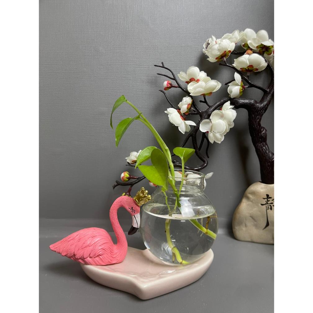 Bình hoa hồng hạc, Hồng hạc kèm bình thủy sinh trang trí bàn làm việc,góc học tập 2603 | BigBuy360 - bigbuy360.vn