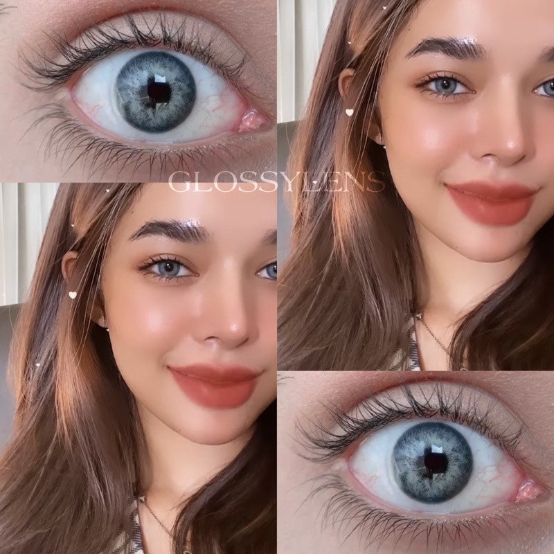 Kính áp tròng DNA GRAY Lens | Size giãn nhẹ HSD 3tháng. Giá 1 đôi tặng khay @glossylens.vn