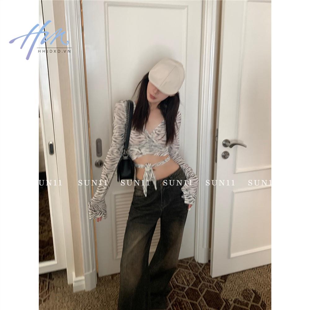 Áo Thun Lửng Tay Dài Thời Trang Quyến Rũ Dành Cho Nữ