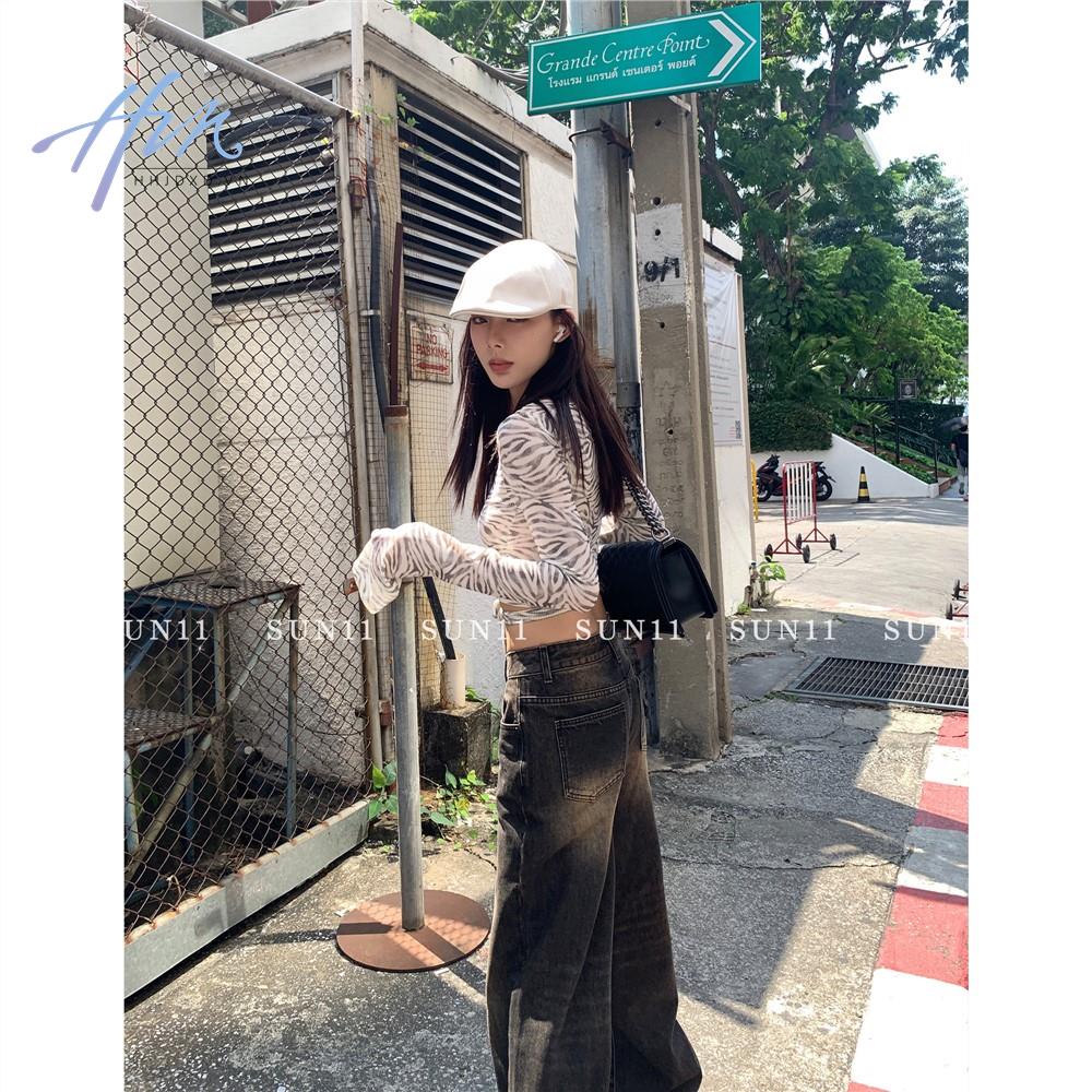 Áo Thun Lửng Tay Dài Thời Trang Quyến Rũ Dành Cho Nữ