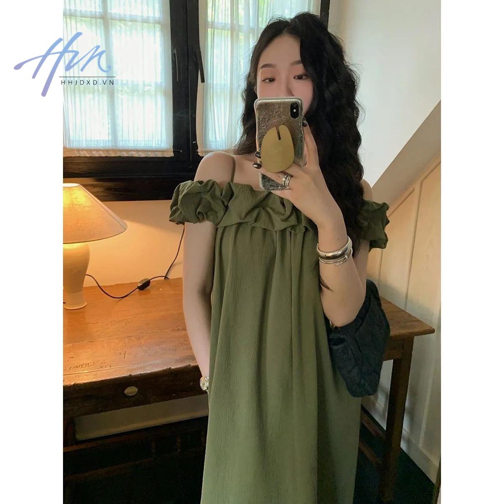 Đầm Dài Cao Cấp Hở Vai Phong Cách Pháp Thời Trang Mùa Hè Hàng Mới 2023 Dành Cho Bạn Nữ