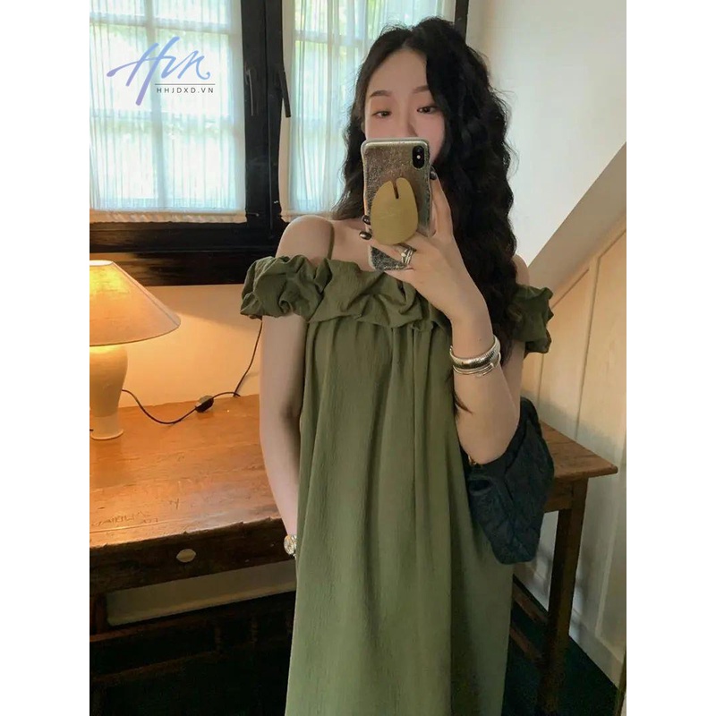 Đầm Dài Cao Cấp Hở Vai Phong Cách Pháp Thời Trang Mùa Hè Hàng Mới 2023 Dành Cho Bạn Nữ